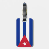 キューバのラゲッジタグの国旗/レザーストラップ ラゲッジタグ (裏面縦)
