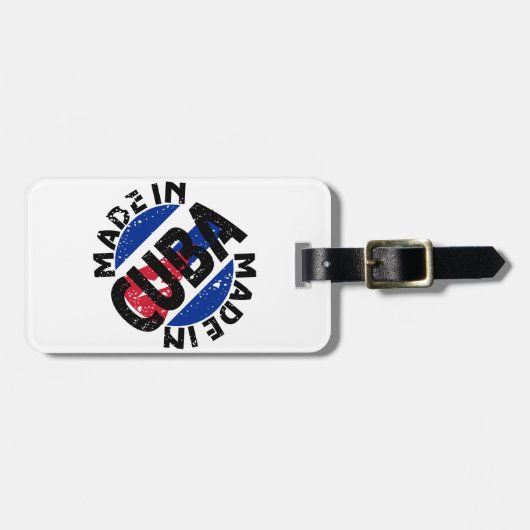 キューバのラベルの荷物のラベルで作られる ラゲッジタグ (正面横)