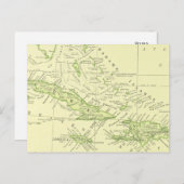 キューバのヴィンテージ地図, カリブ海諸島 & バハマ ポストカード (正面/裏面)