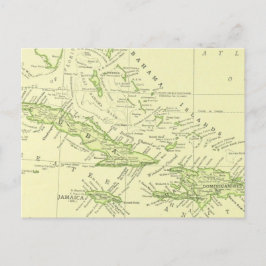 キューバのヴィンテージ地図, カリブ海諸島 & バハマ ポストカード