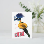 キューバのヴィンテージ旅行のポスターが復活 ポストカード (スタンド正面)