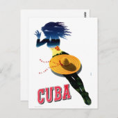 キューバのヴィンテージ旅行のポスターが復活 ポストカード (正面/裏面)