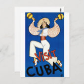キューバのヴィンテージ旅行のポスターが復活 ポストカード (正面/裏面)