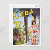 キューバのヴィンテージ旅行はがき ポストカード (正面/裏面)