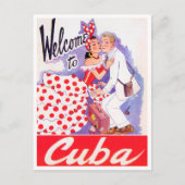 キューバのヴィンテージ旅行ポストカードへようこそ ポストカード (正面)