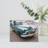 キューバのヴィンテージ自動車 ポストカード (スタンド正面)