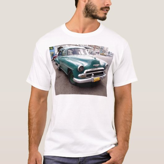 キューバのヴィンテージ自動車 Tシャツ (正面)