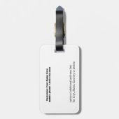 キューバのヴィンテージ車のあずき色 ラゲッジタグ (裏面縦)