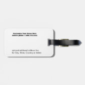 キューバのヴィンテージ車のあずき色 ラゲッジタグ (裏面横)