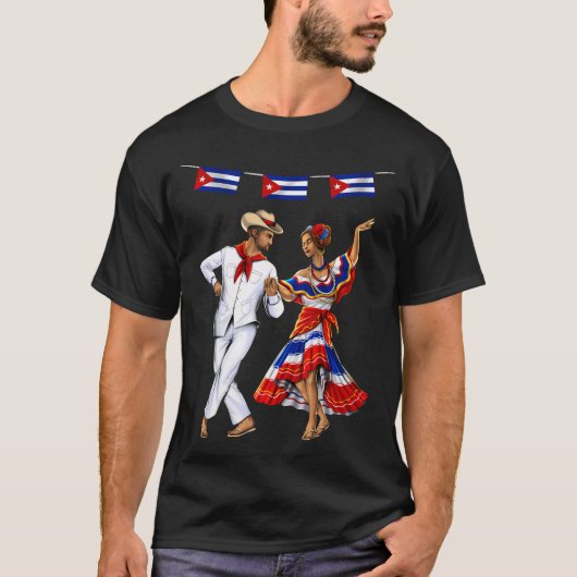 キューバの伝統舞踊 Tシャツ (正面)