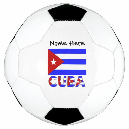 キューバの国旗 カスタマイズ名 ライトブルー サッカーボール (正面)