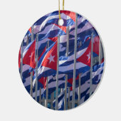 キューバの国旗、ハバナ、キューバ セラミックオーナメント (左)