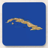 キューバの地図コースター コースター (正面)