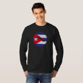 キューバの地図ヴィンテージキューバ国旗 Tシャツ (正面フル)