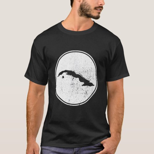 キューバの地図ヴィンテージキューバ Tシャツ (正面)