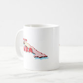 キューバの地図 コーヒーマグカップ (正面左)