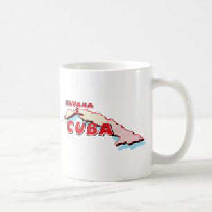 キューバの地図 コーヒーマグカップ