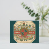 キューバの完璧たばこラベル用の葉巻の広告 ポストカード (スタンド正面)