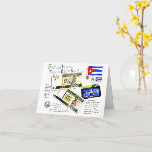 キューバの小さいが重要なことを知る カード (黄色い花)