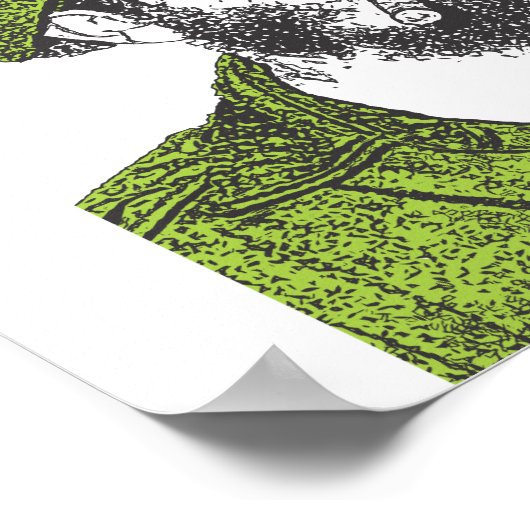 キューバの常緑樹 ポスター (角)