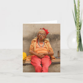 キューバの年長の女性カード カード