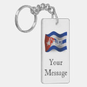 キューバの振る旗 キーホルダー (正面左)