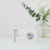 キューバの旗の地図2.0 名刺 (スタンド正面)