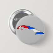 キューバの旗の地図 缶バッジ (正面&裏面)