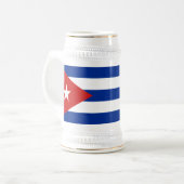 キューバの旗 ビールジョッキ (正面左)