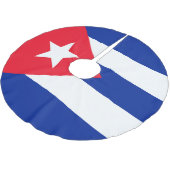 キューバの旗 ブラッシュドポリエステルツリースカート (アングル)