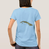 キューバの旗 + 地図 + 文字のTシャツ Tシャツ (裏面)