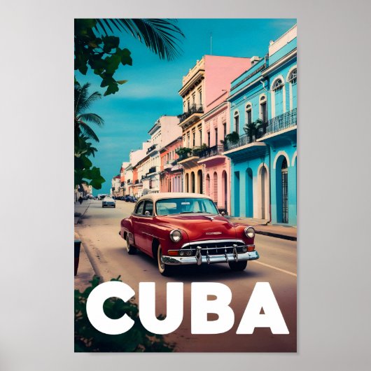 キューバの有名な旅行先 ポスター (正面)