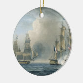 キューバの沖のHMS ArethusaによるPomoneの捕獲 セラミックオーナメント (左)