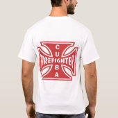 キューバの消防署の十字 Tシャツ (裏面)