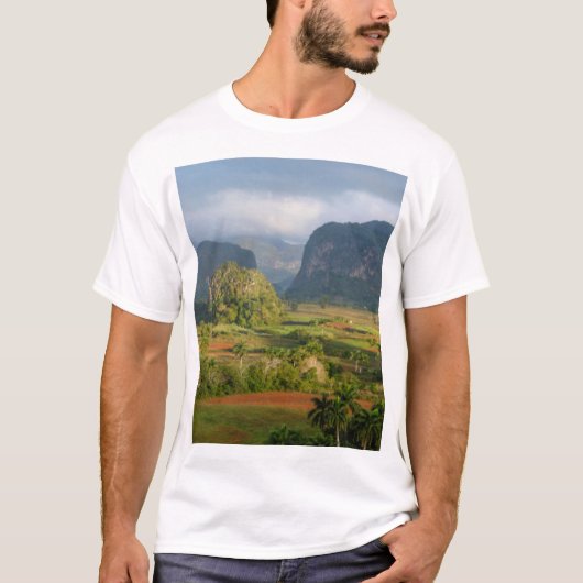 キューバの渓谷のパノラマ風景 Tシャツ (正面)