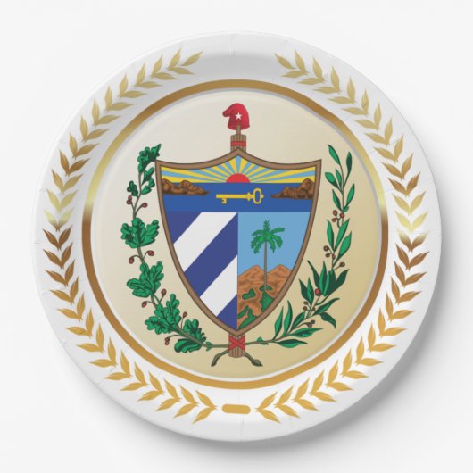 キューバの紋章 ペーパープレート (正面)