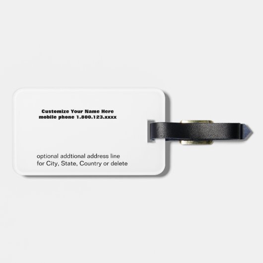 キューバの紫色のコンバーチブルのクールで古い車 ラゲッジタグ (裏面横)