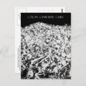 キューバの結腸墓地の骨の山 ポストカード (正面/裏面)