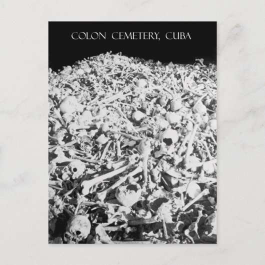 キューバの結腸墓地の骨の山 ポストカード (正面)
