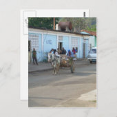 キューバの街の生活 ポストカード (正面/裏面)