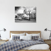 キューバのCienfuegosのInfra Red of Parliament キャンバスプリント (インサイチュ (寝室))