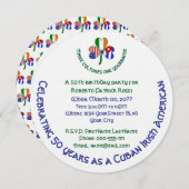 キューバアイリッシュアメリカンシャムロック誕生日インビタ 招待状 (正面/裏面)