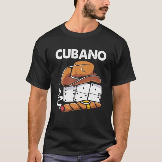 キューバカノティエタバコドミノ男性へクバノTシ Tシャツ (正面)