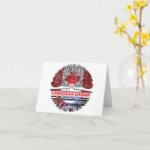 キューバキューバカナダツリールーツ国旗 カード (黄色い花)