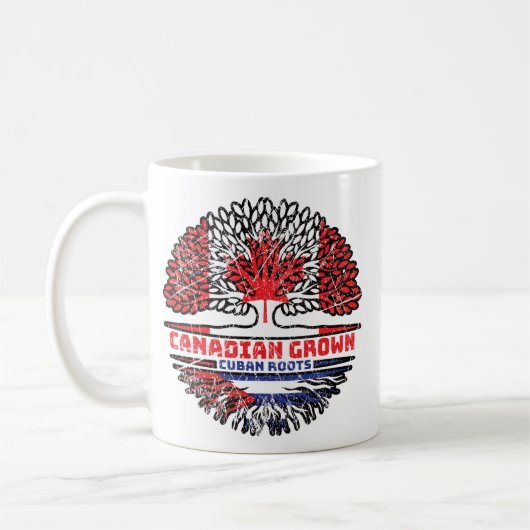 キューバキューバカナダツリールーツ国旗 コーヒーマグカップ (左)