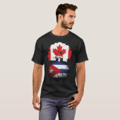 キューバキューバカナダツリールーツ国旗 Tシャツ (正面フル)