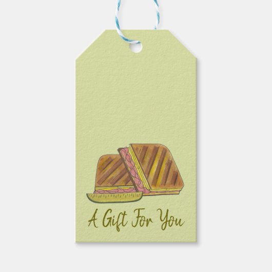 キューバサンドイッチハムポークスイスチーズギフトのためにあなた ギフトタグ (正面)