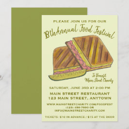 キューバサンドイッチハムポークスイスチーズフードフェスティバル 招待状