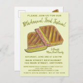 キューバサンドイッチハムポークスイスチーズフードフェスティバル 案内ポストカード (正面/裏面)