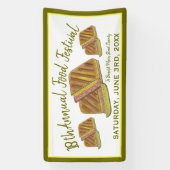 キューバサンドイッチハムポークスイスチーズフードフェスティバル 横断幕 (縦)